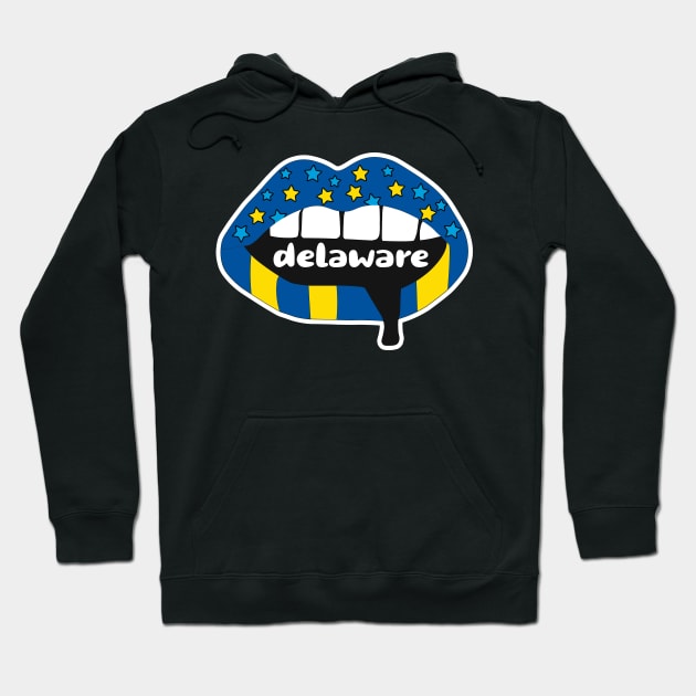 Delaware Lips Hoodie by NFDesigns